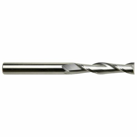 GS TOOLING 3/16" Diameter x 3/16" Shank 2-Flute Extra Long Length Blue Series Carbide End Mills 102402